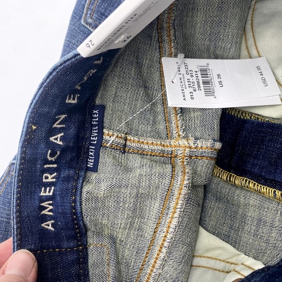 NWT American Eagle AE Next Level Stretch FLEX Bermuda Denim Jean Short 26 - Picture 11 of 11